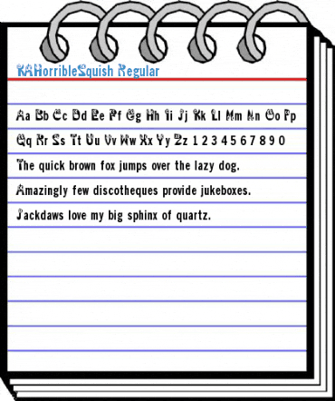 KAHorribleSquish Regular Font