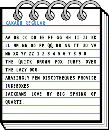 Kakadu Regular Font
