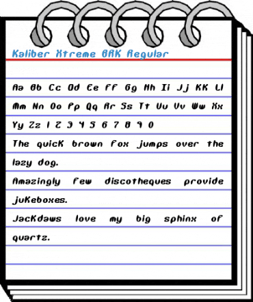 Kaliber Xtreme BRK Regular Font