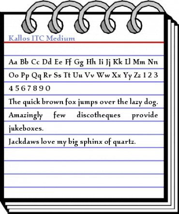 Kallos ITC Medium Font