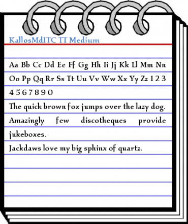 KallosMdITC TT Medium Font
