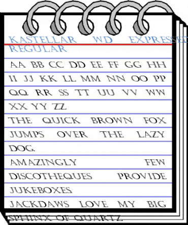 Kastellar Wd Expressed Left Regular Font