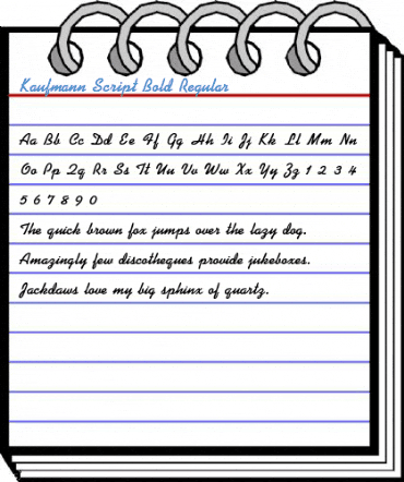 Kaufmann Script Bold Regular Font
