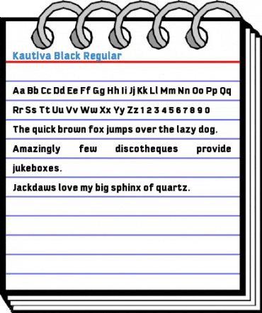 Kautiva Black Regular Font