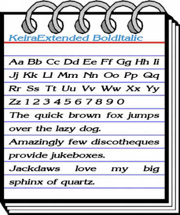 KeiraExtended BoldItalic Font