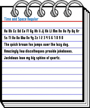 Time and Space Regular Font