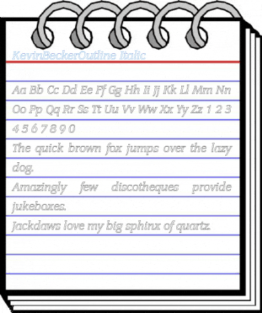 KevinBeckerOutline Font