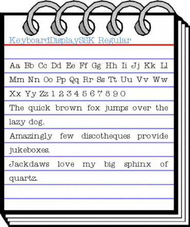 KeyboardDisplaySSK Font