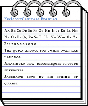 KeyLightCapitals Regular Font