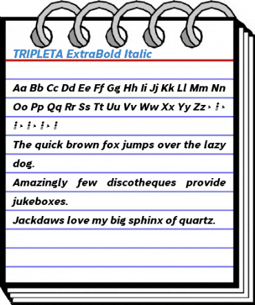 TRIPLETA ExtraBold Italic Font