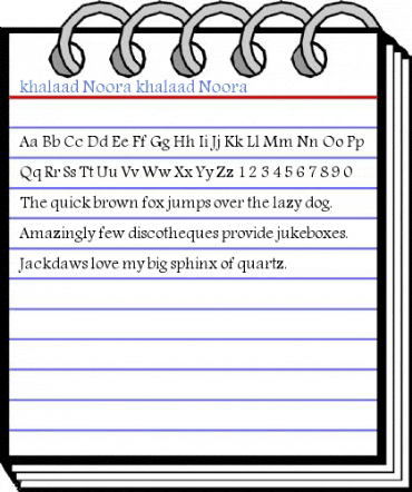 khalaad Noora khalaad Noora Font