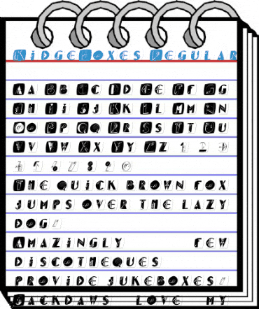 KidgeBoxes Regular Font