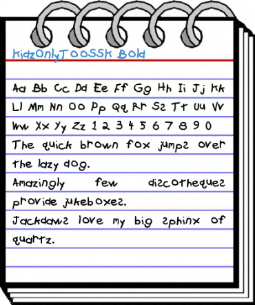 KidzOnlyTooSSK Font