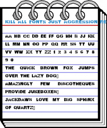 Kill All Fonts Just Aggression Font