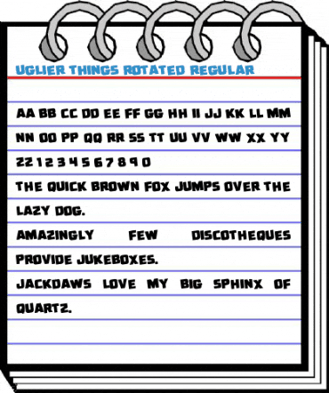 Uglier Things Rotated Regular Font