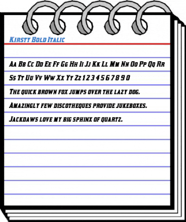 Kirsty Bold Italic Font