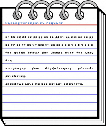 KleinsThreePixel Regular Font
