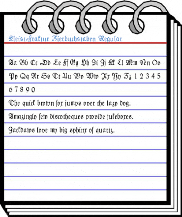 Kleist-Fraktur Zierbuchstaben Regular Font