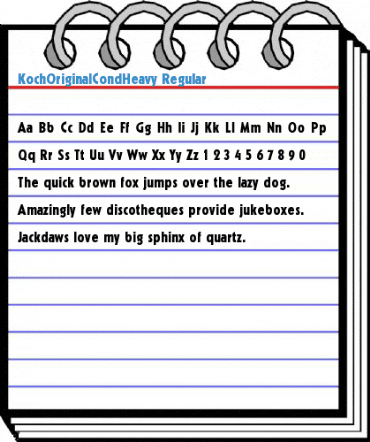 KochOriginalCondHeavy Regular Font