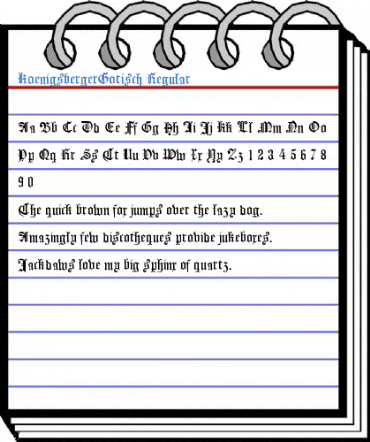 KoenigsbergerGotisch Regular Font