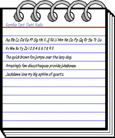 Komika Text Tight Italic Font