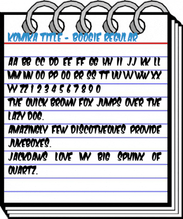 Komika Title - Boogie Regular Font