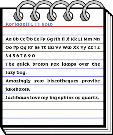 KoriganITC TT Bold Font