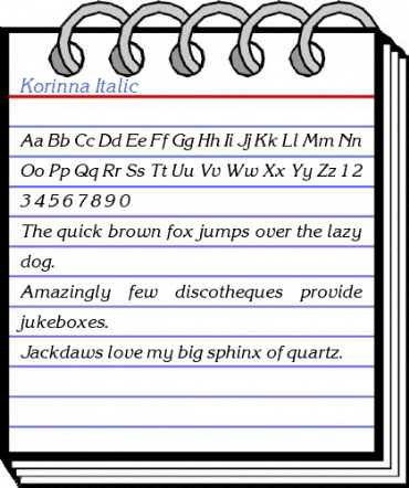 Korinna Italic Font