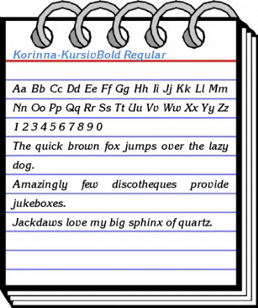 Korinna-KursivBold Regular Font