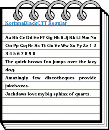 KorinnaBlackCTT Regular Font