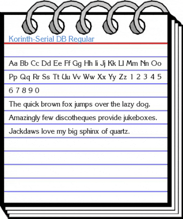 Korinth-Serial DB Regular Font