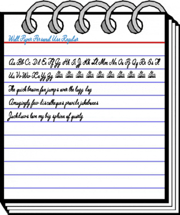 Wall Paper Personal Use Regular Font