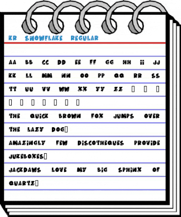 KR Snowflake Regular Font