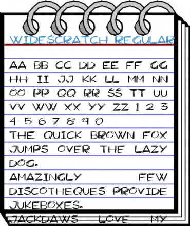 Widescratch Regular Font