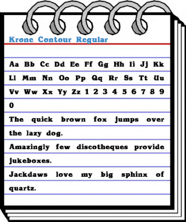 Krone Contour Regular Font