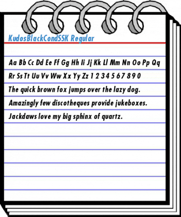 KudosBlackCondSSK Regular Font