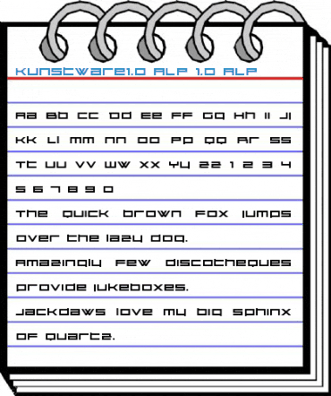 Kunstware1.0 ALP 1.0 ALP Font