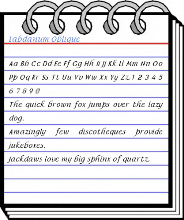 Labdanum Oblique Font