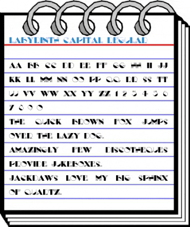 Labyrinth Capital Regular Font