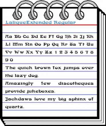 LaliqueExtended Regular Font
