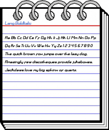 Lang BoldItalic Font