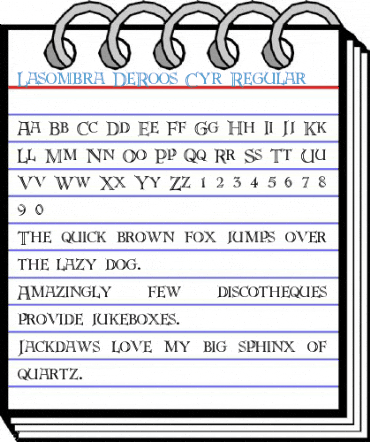 Lasombra DeRoos Cyr Regular Font
