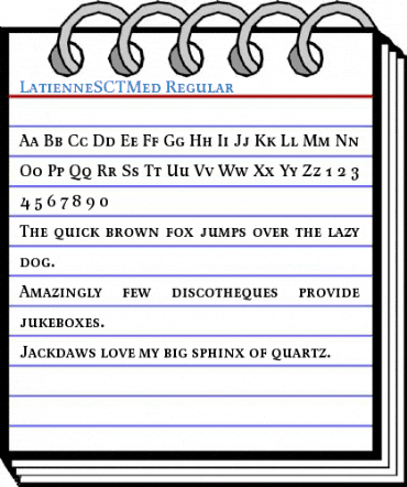 LatienneSCTMed Regular Font
