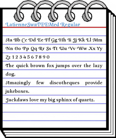 LatienneSwaTEEMed Regular Font