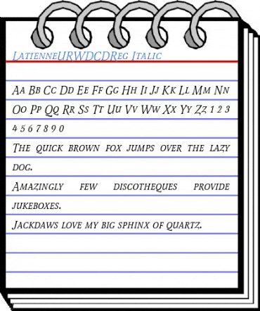 LatienneURWDCDReg Font