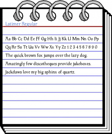 Latimer Regular Font