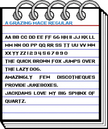 A Grazing Mace Regular Font