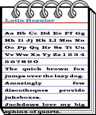 Latin Regular Font