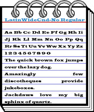 LatinWideCnd-No Regular Font