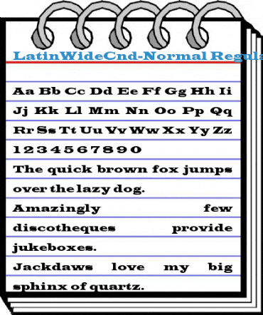 LatinWideCnd-Normal Regular Font